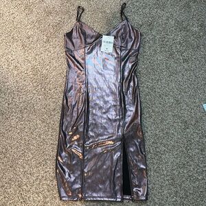 NWT Forever 21 Purple Metallic Mini Dress